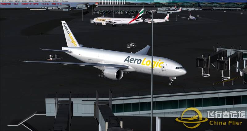 aerologic 777-200香港着陆-9503 