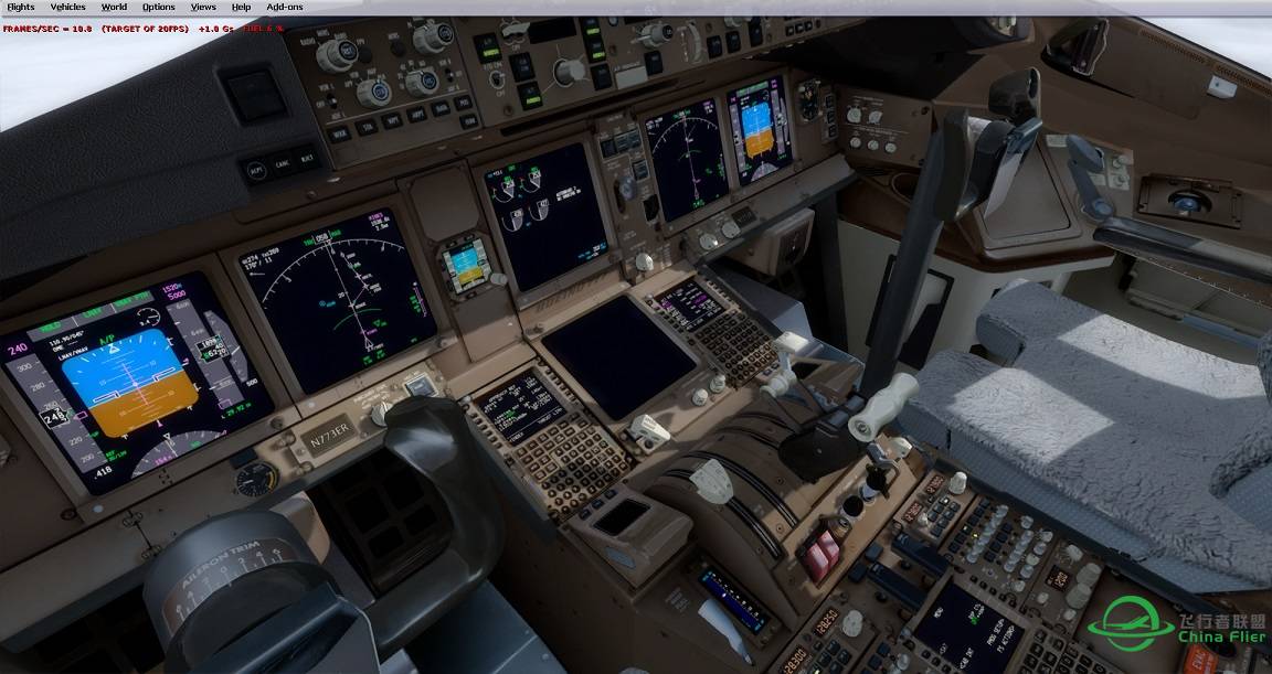 P3D V2.4里的最新和谐版PMDG777几乎完美了！-8828 