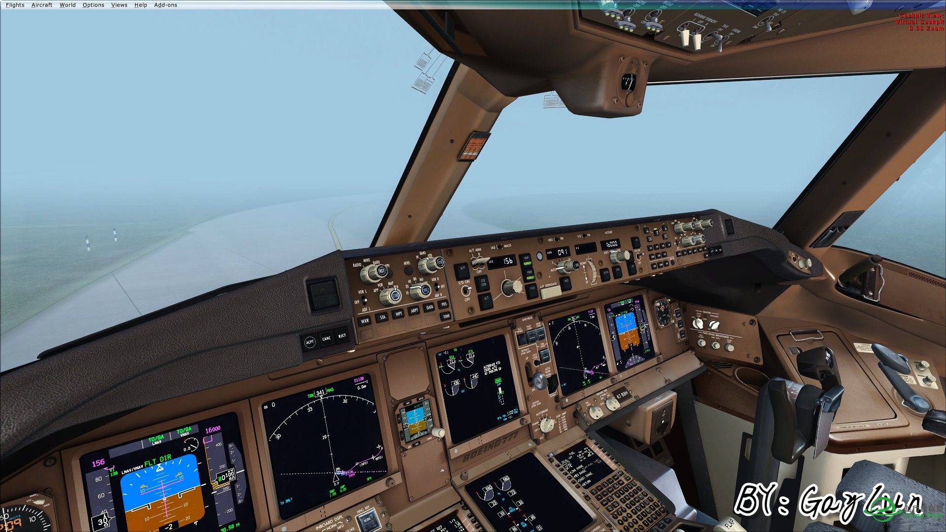 B777伦敦大雾起飞-3841 