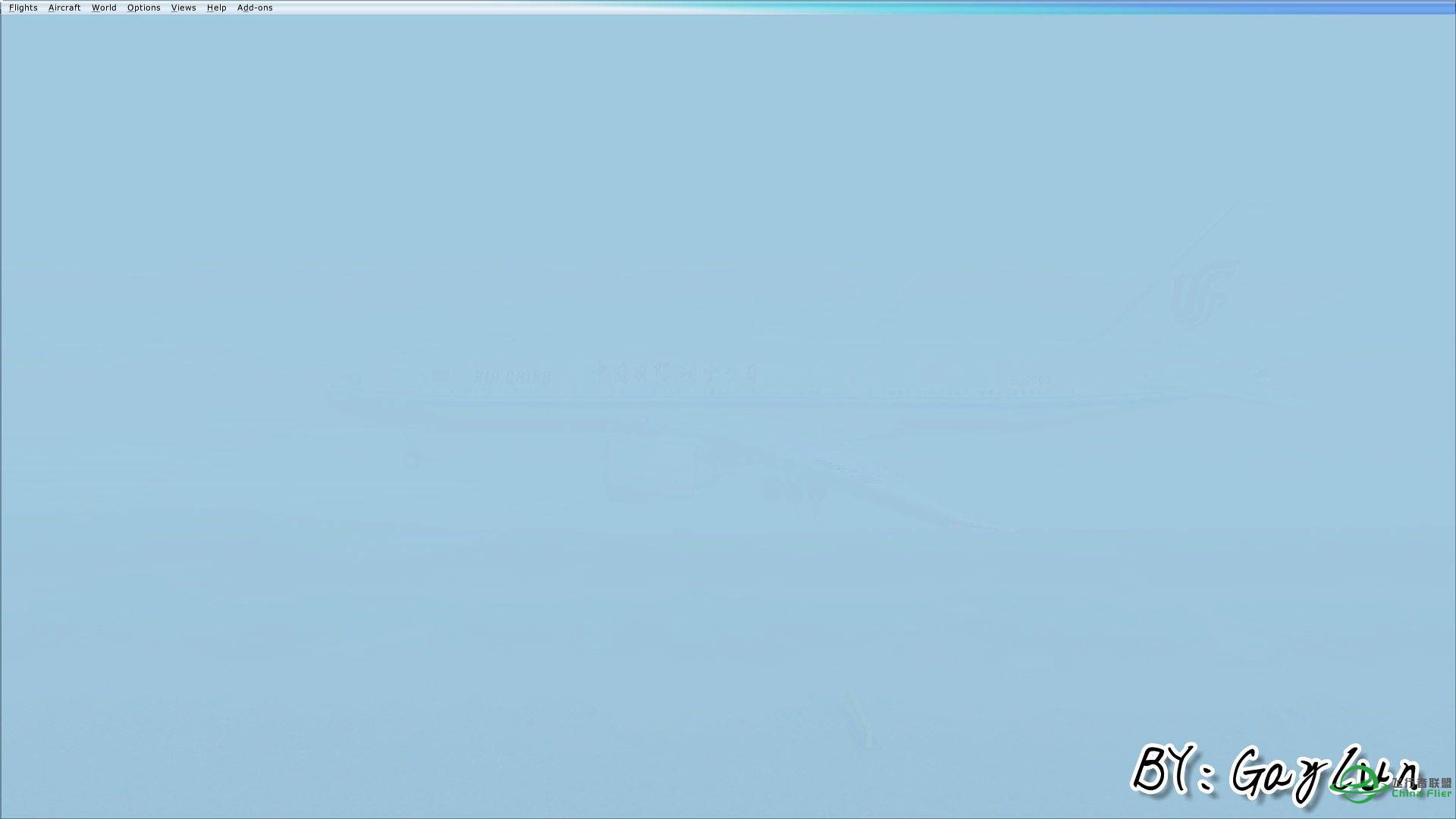 B777伦敦大雾起飞-100 