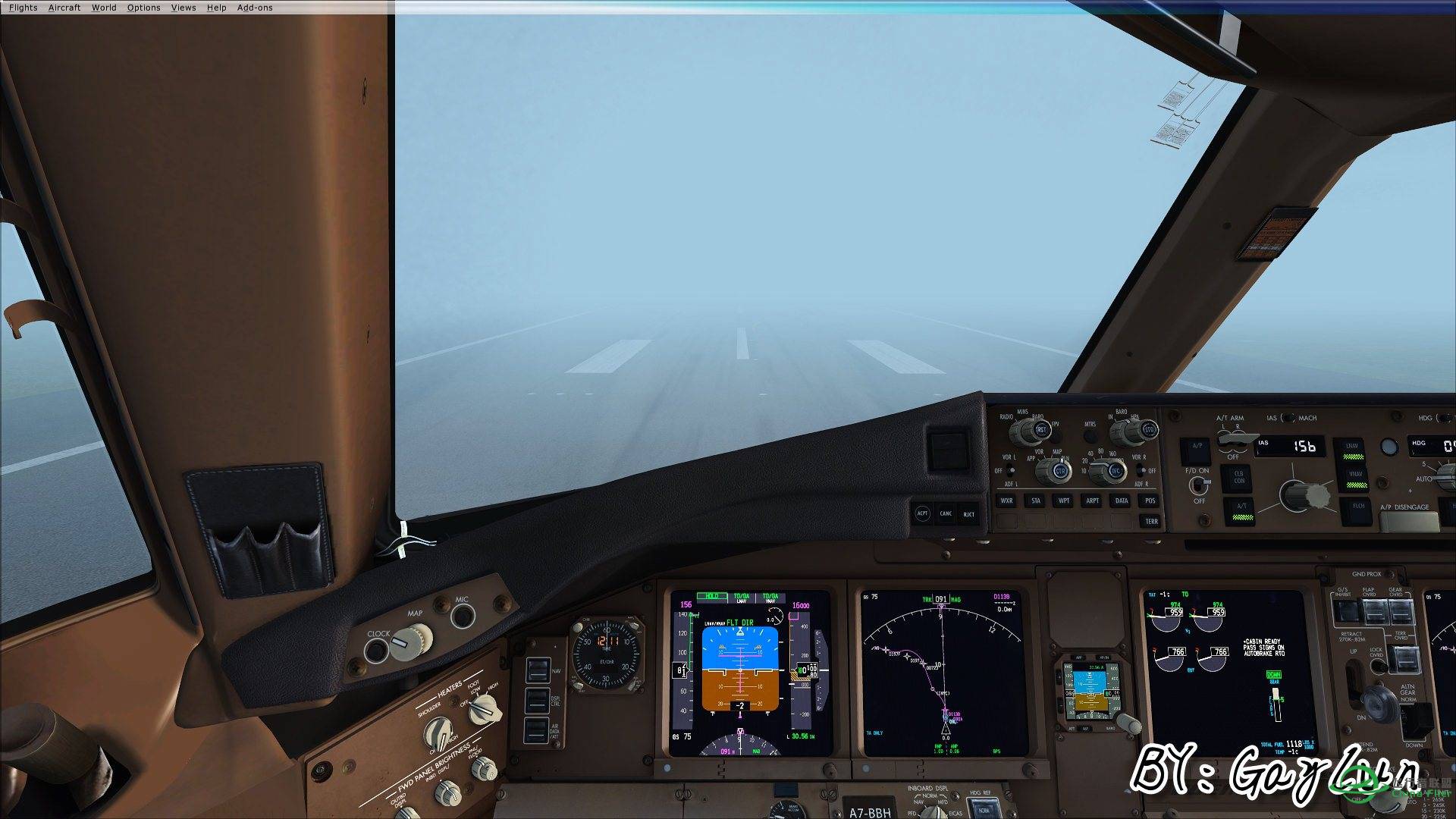 B777伦敦大雾起飞-6056 