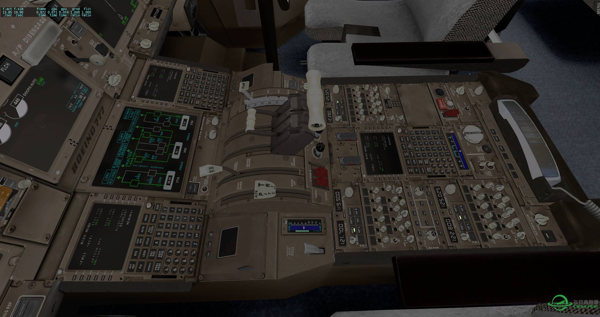XPLANE10 Boeing777cockpit v1.1 全新驾驶舱美图-9995 