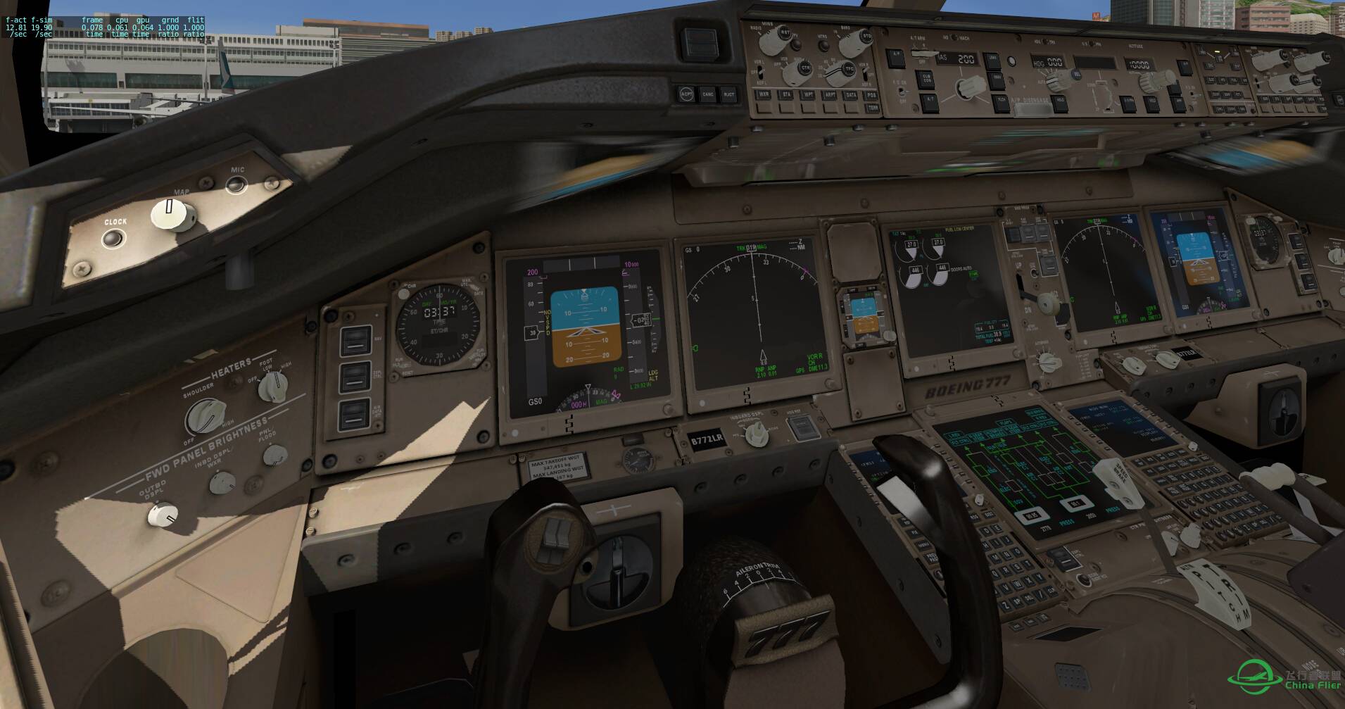XPLANE10 Boeing777cockpit v1.1 全新驾驶舱美图-3464 