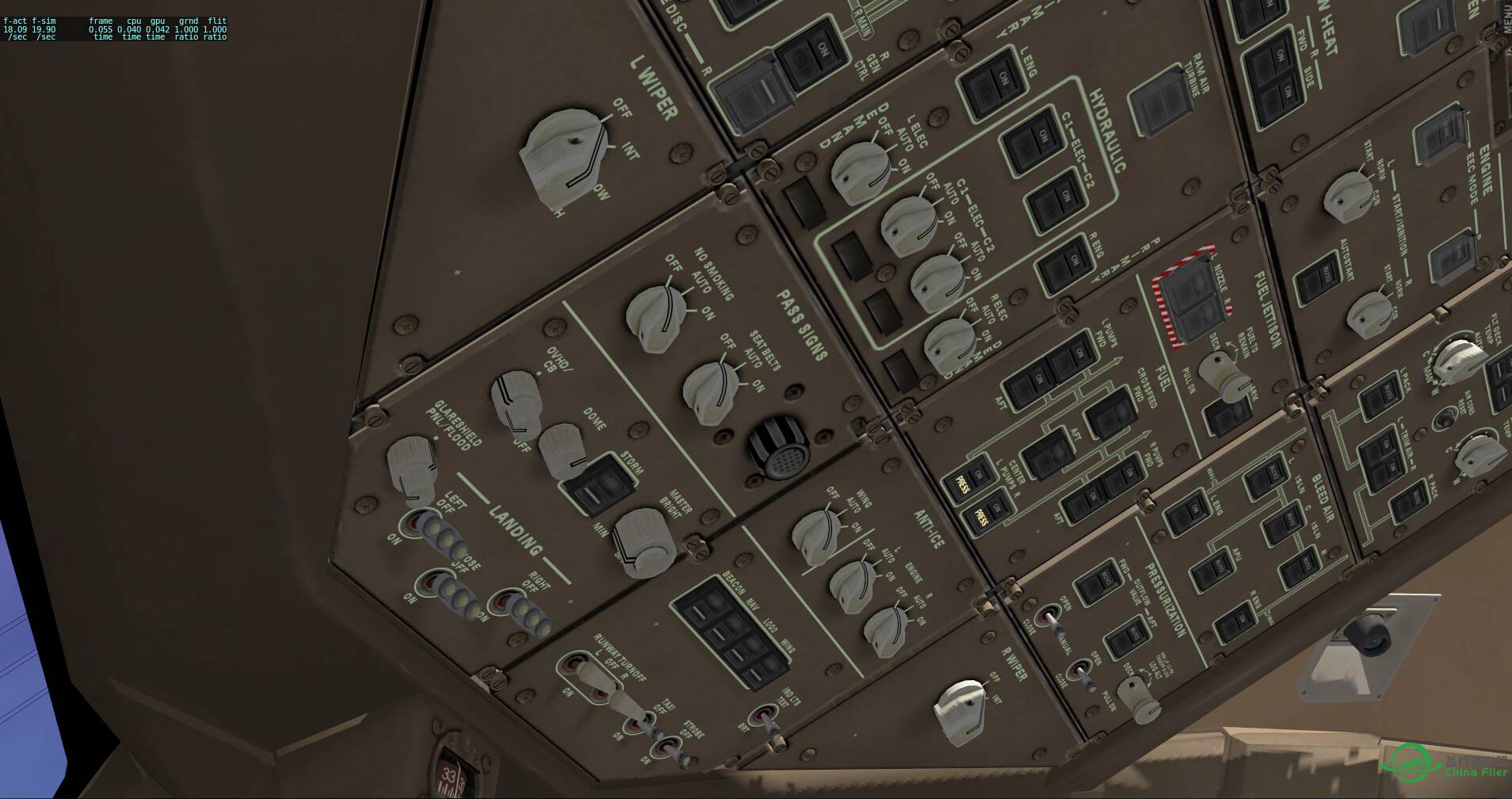 XPLANE10 Boeing777cockpit v1.1 全新驾驶舱美图-7464 