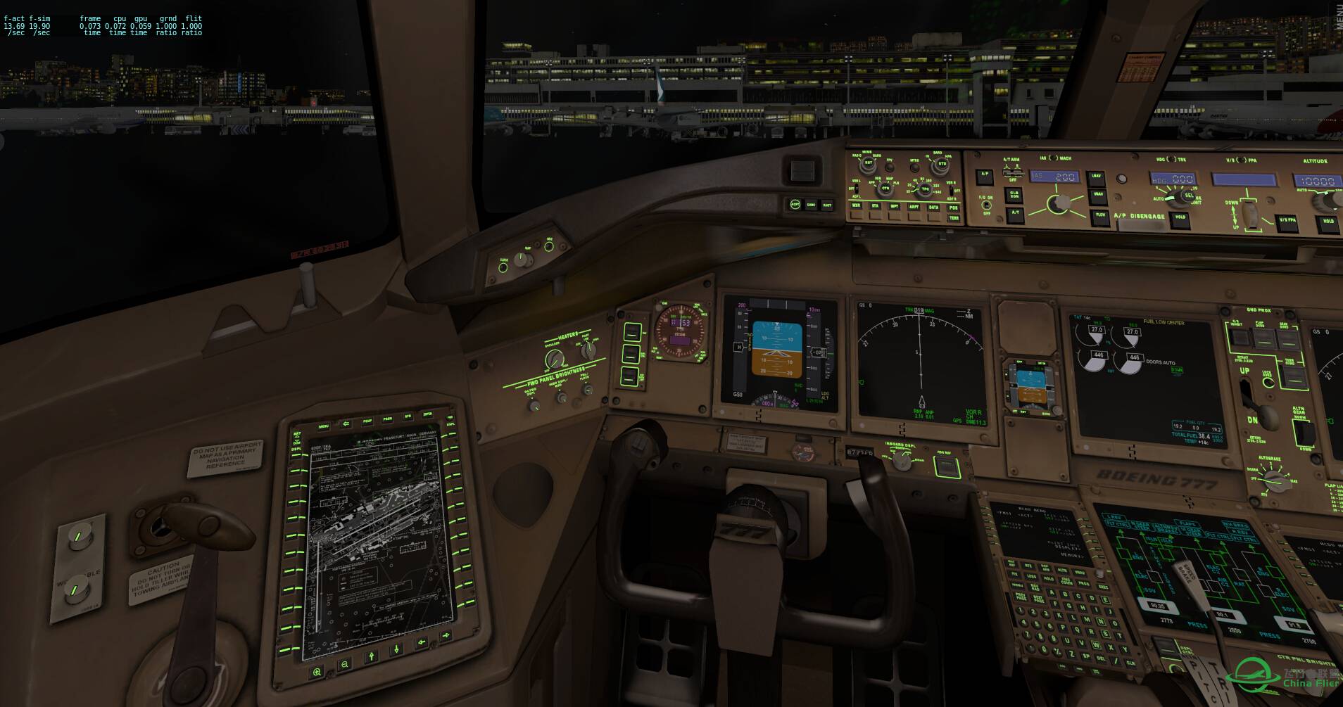 XPLANE10 Boeing777cockpit v1.1 全新驾驶舱美图-4111 