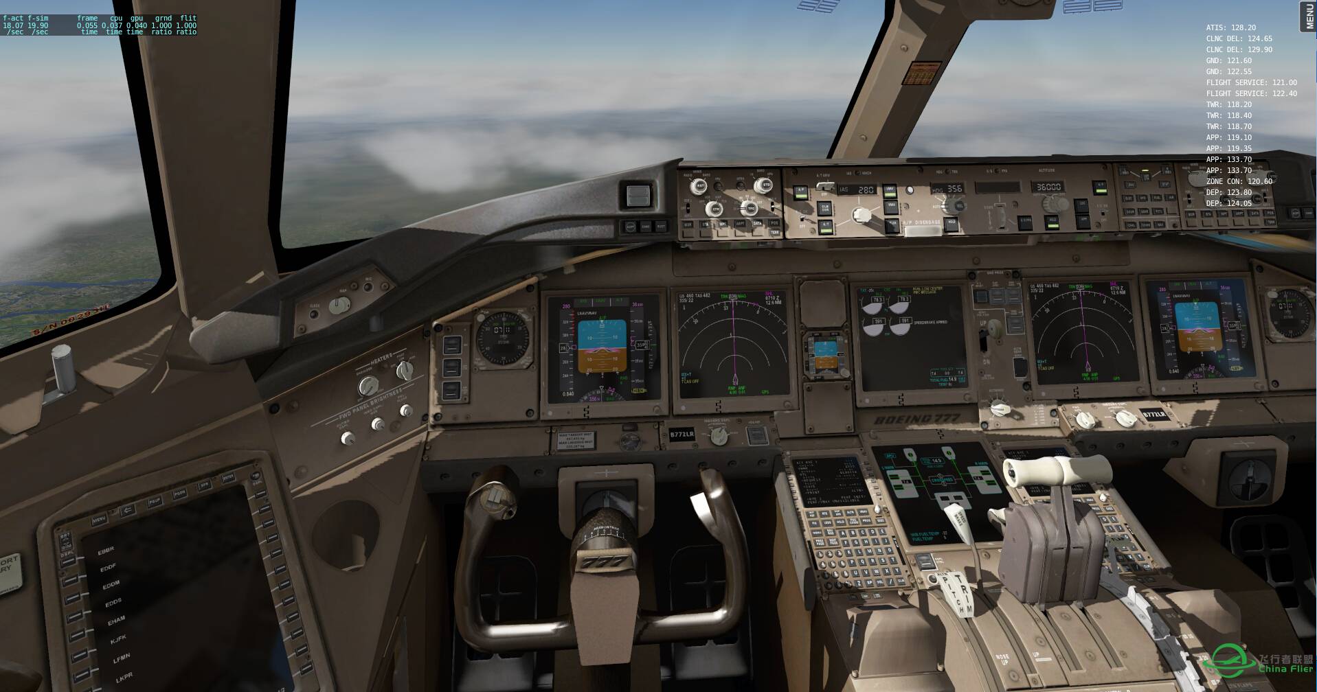 XPLANE10 Boeing777cockpit v1.1 全新驾驶舱美图-8268 