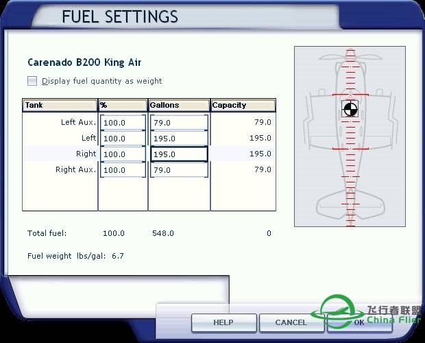 关于Carenado KingAir B200的重心。-1962 