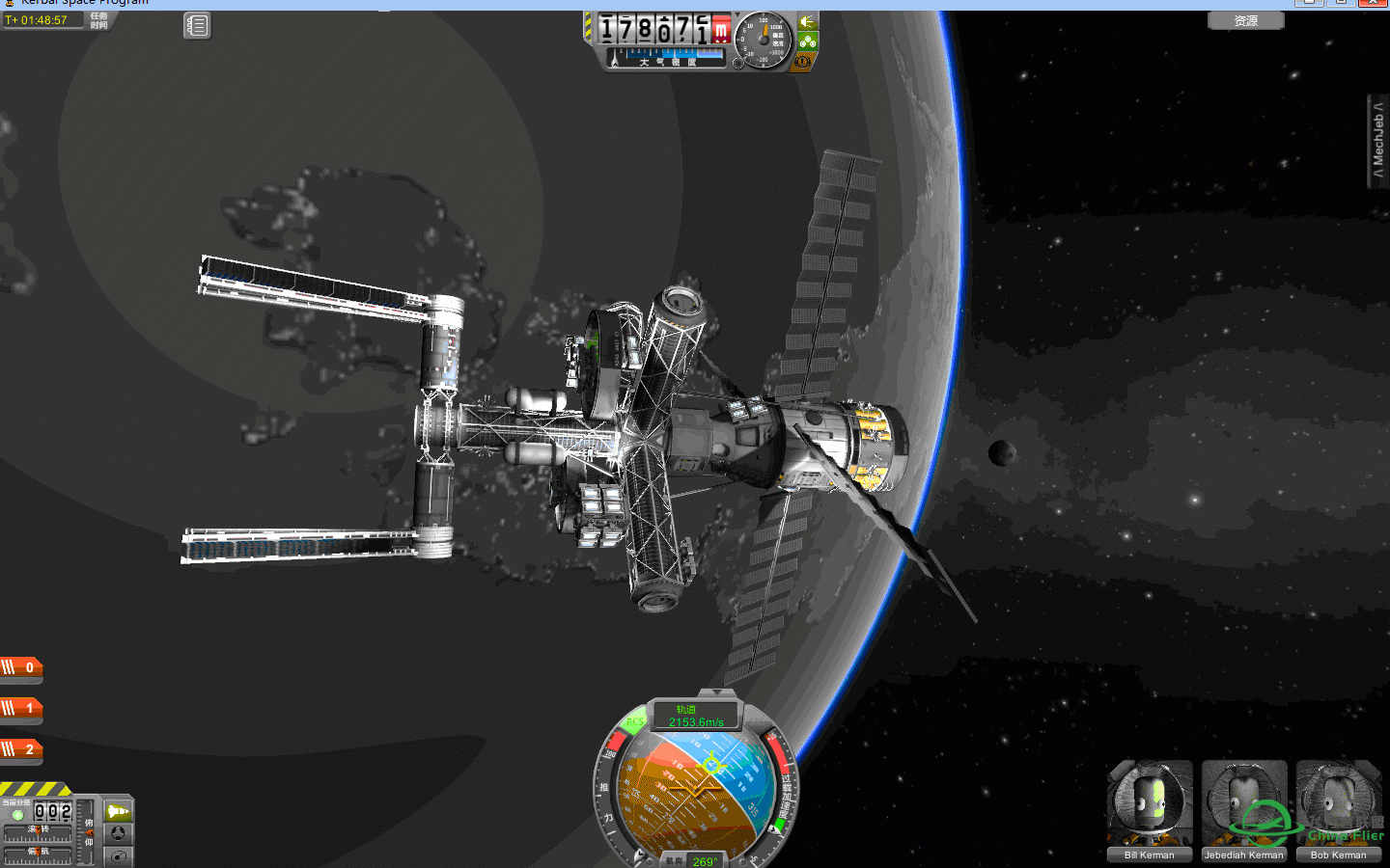 小弟我今天发射了一个太空站送入地球轨道-8081 