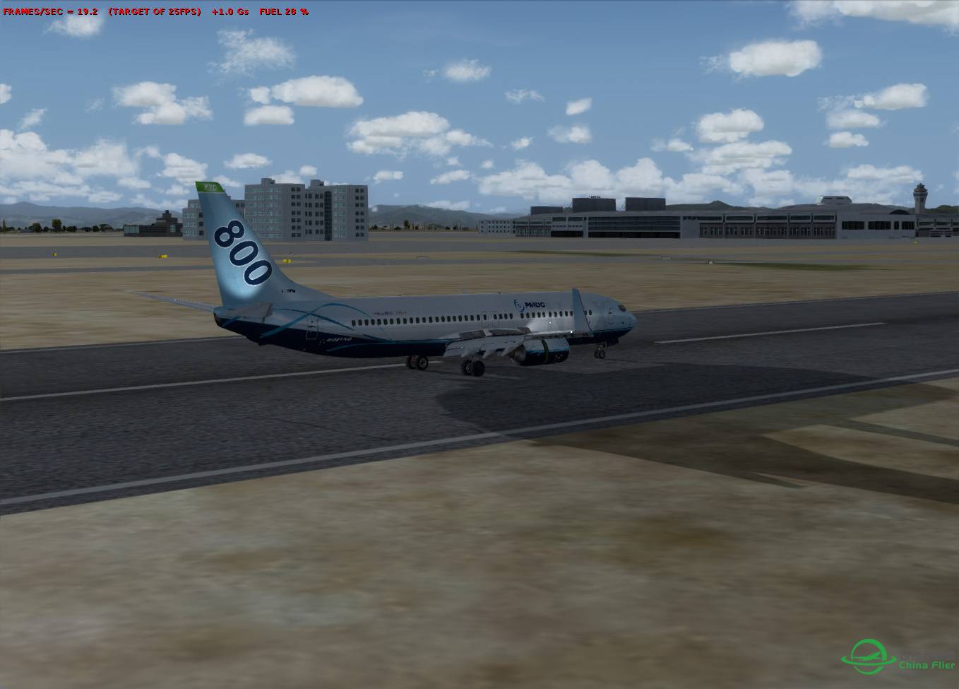 刚刚转投P3D  PMDG738 首飞ZBAA-1963 