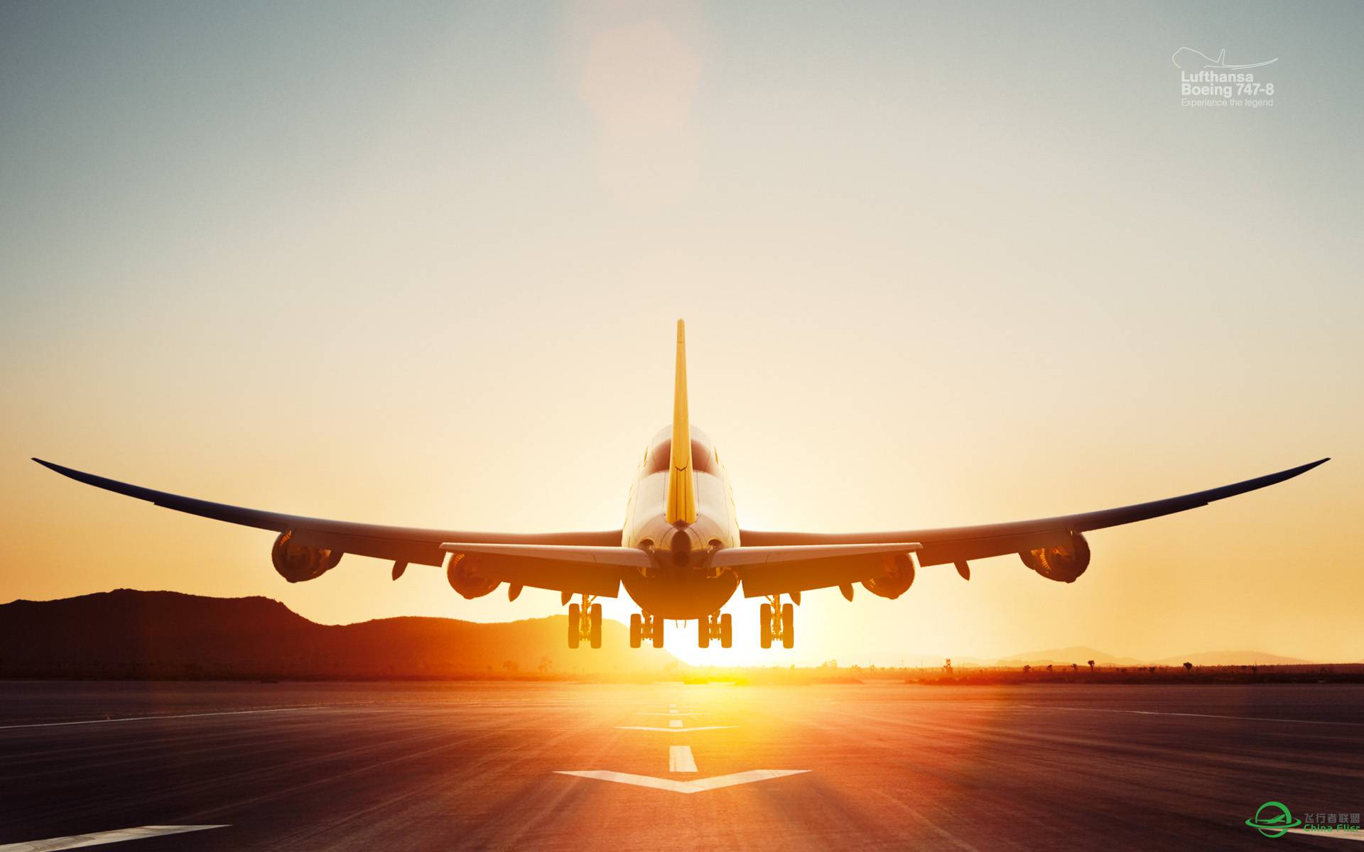 分享点我自己收藏的电脑桌面飞机大图 - B747 系列-7122 