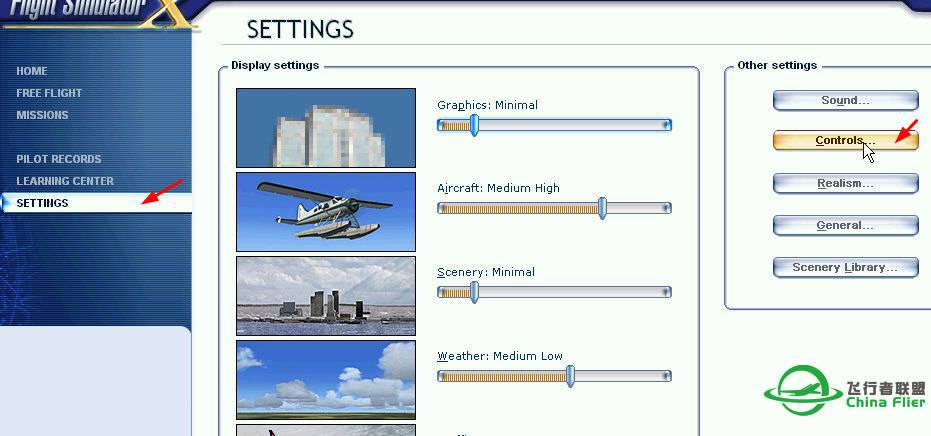 民航摇杆YOKE和脚舵在微软模拟飞行10（FSX）里设置方法-2887 