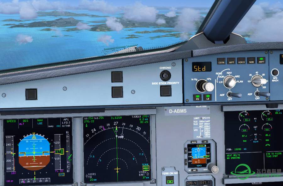 Aerosoft A320ILS自动降落（盲降）前后图示-3930 