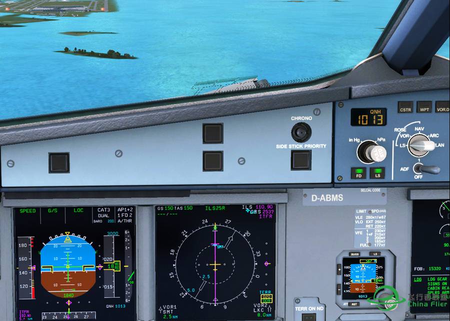 Aerosoft A320ILS自动降落（盲降）前后图示-3752 