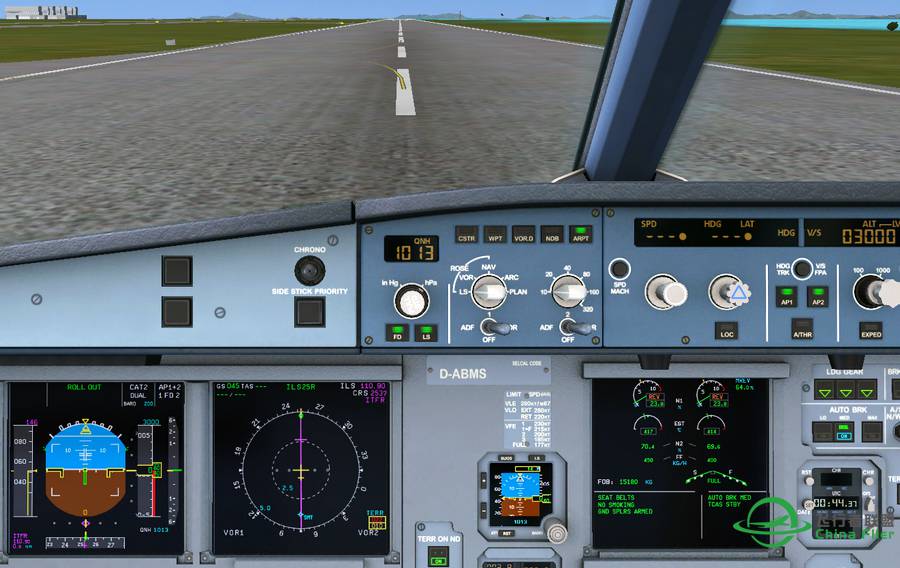 Aerosoft A320ILS自动降落（盲降）前后图示-744 