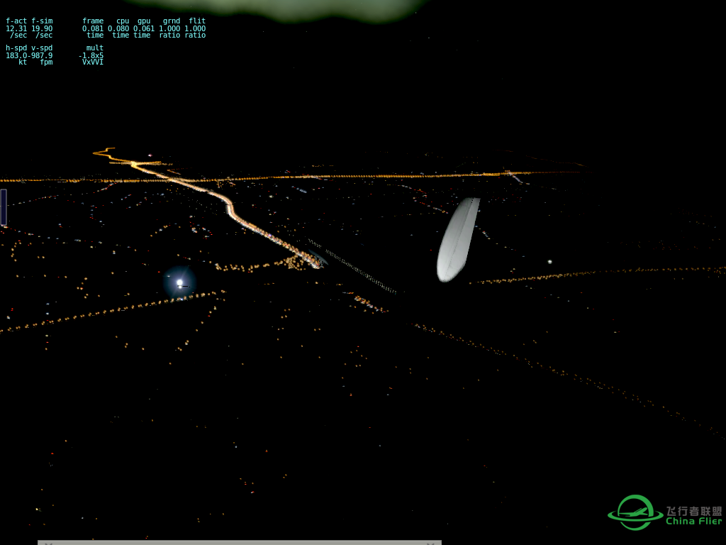 【X-Plane】ZGGG B757夜间进近-5747 