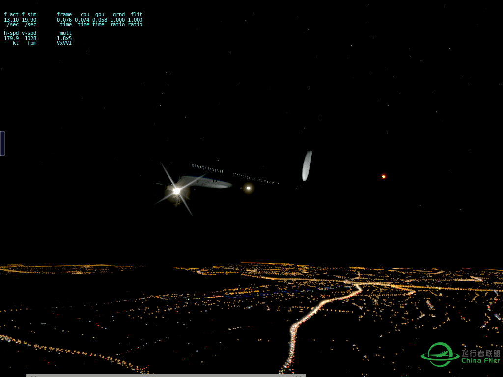 【X-Plane】ZGGG B757夜间进近-2140 