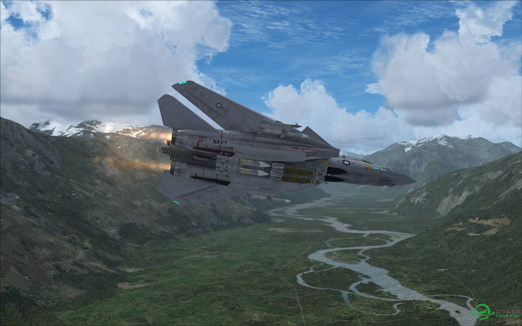 ORBX蓝色北美+Aerosoft F-14+REX-7275 