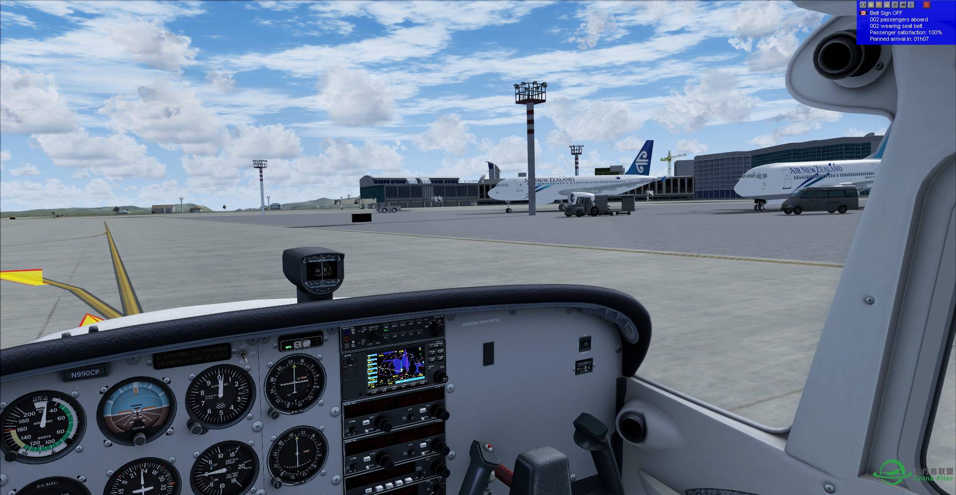 奥克兰飞往新普利茅斯机场，目视飞行的魅力-615 