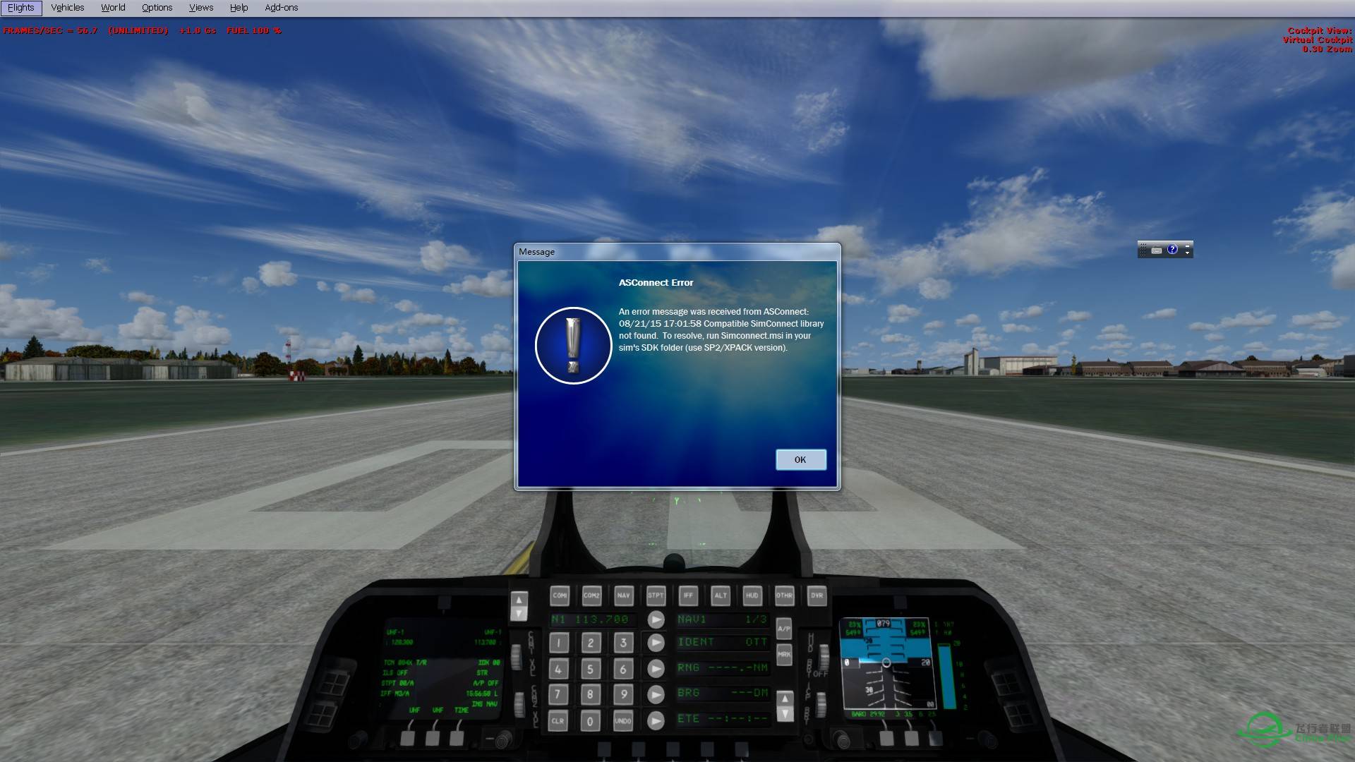今天装了Activesky SP3 p3d2.5版本报错，求助啊！-3310 