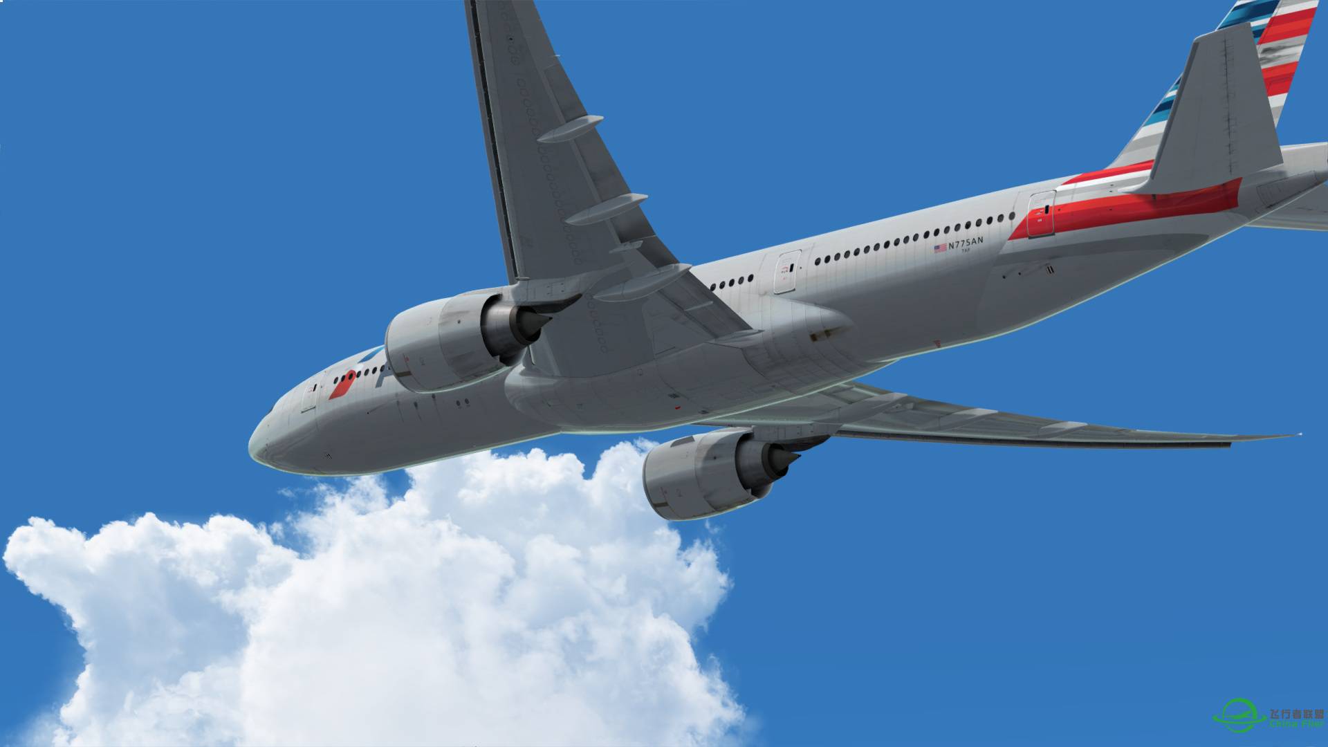飞行截图-美航777-7086 