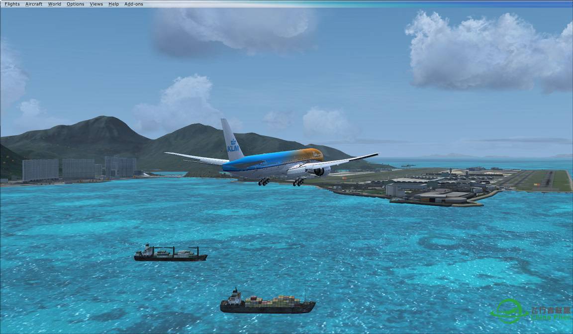 重新安装FSX后首飞VHHH-8434 