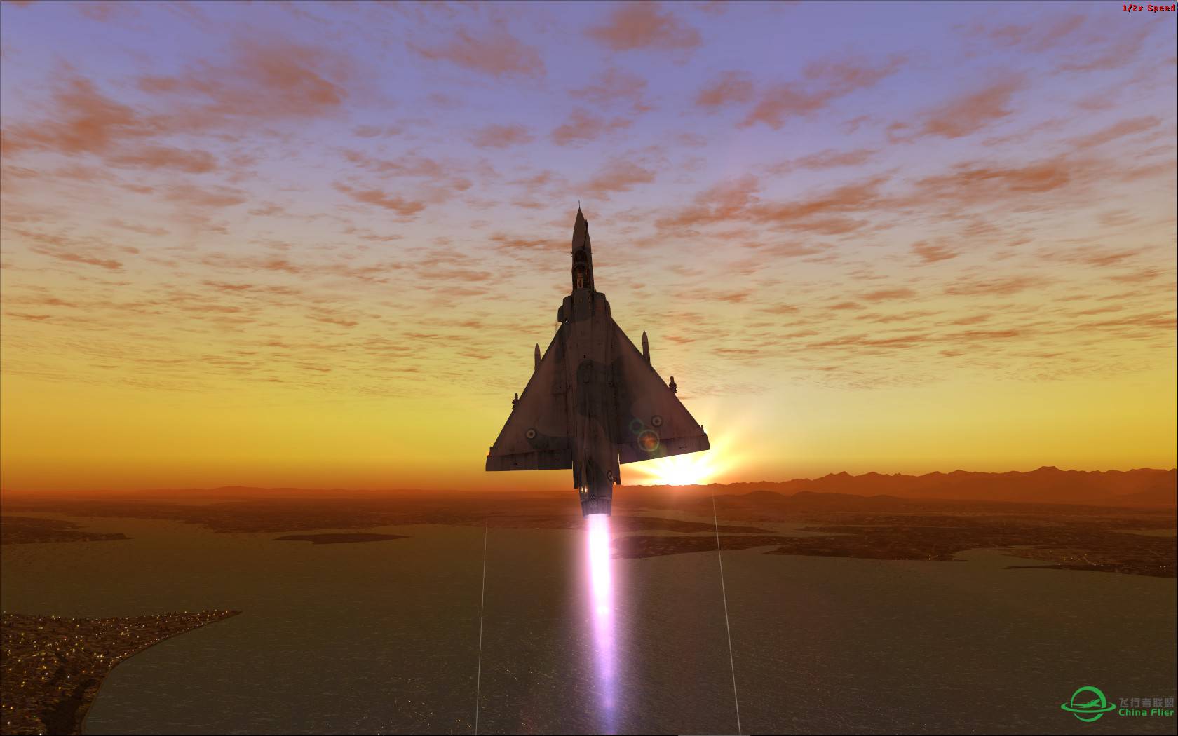 震撼的加力尾焰与迷人的灯海-3659 