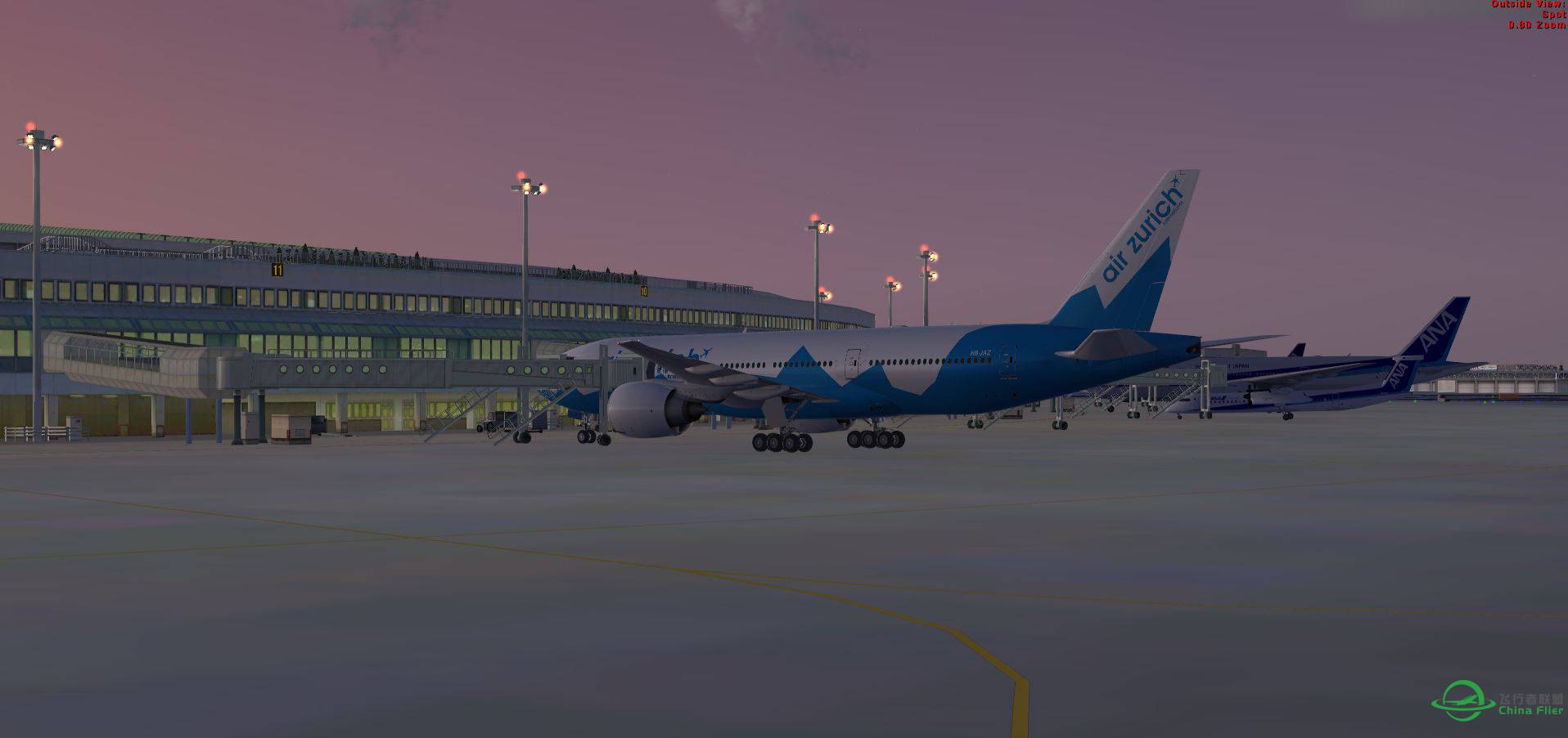 FSX RJCC B777 AirZurich takeoff and landing-8562 