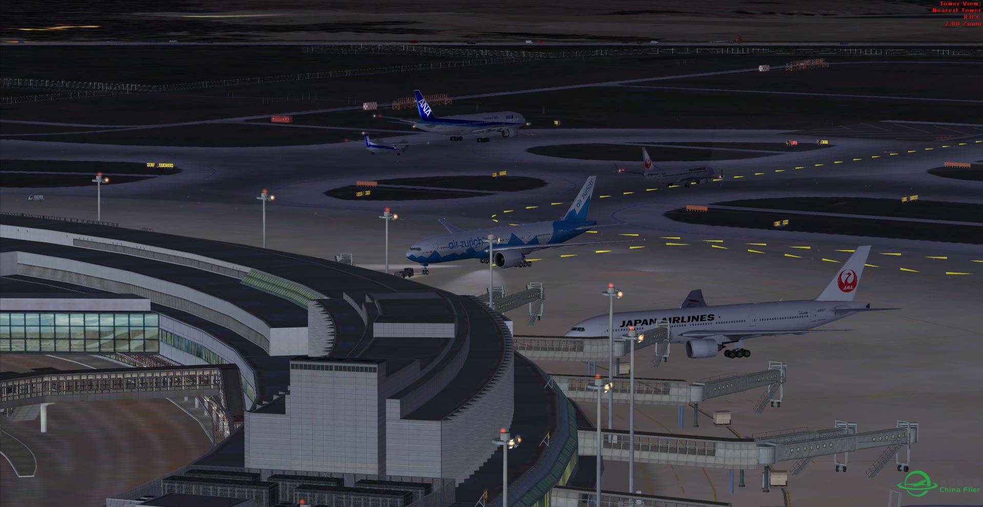 FSX RJCC B777 AirZurich takeoff and landing-2515 