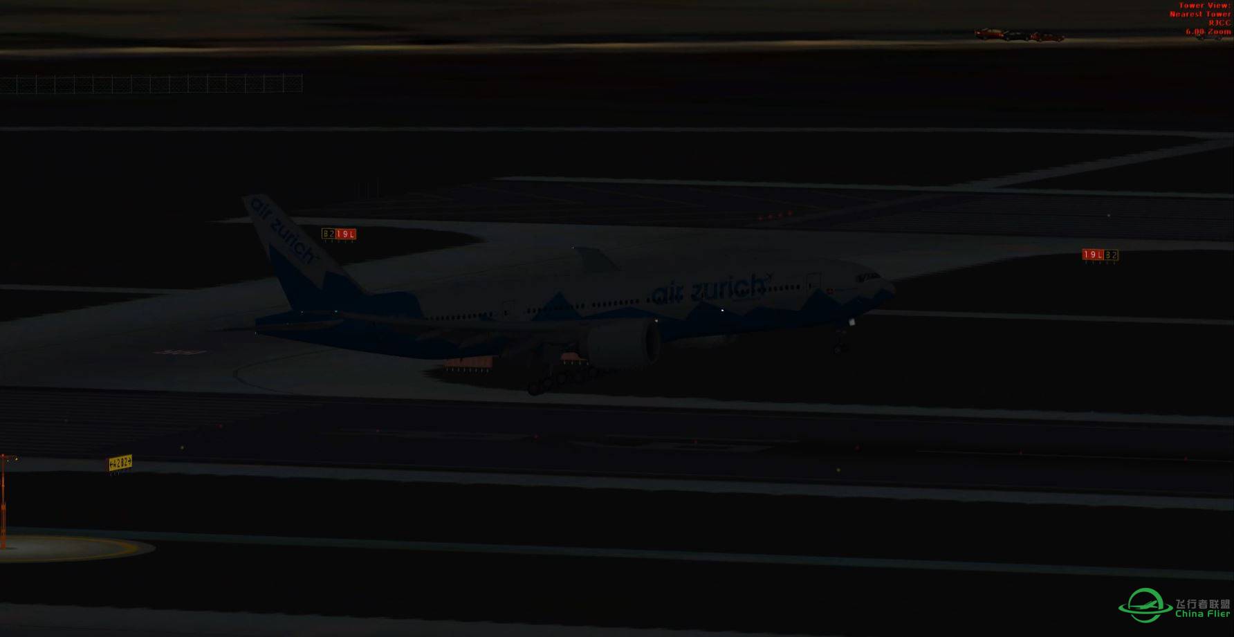 FSX RJCC B777 AirZurich takeoff and landing-63 
