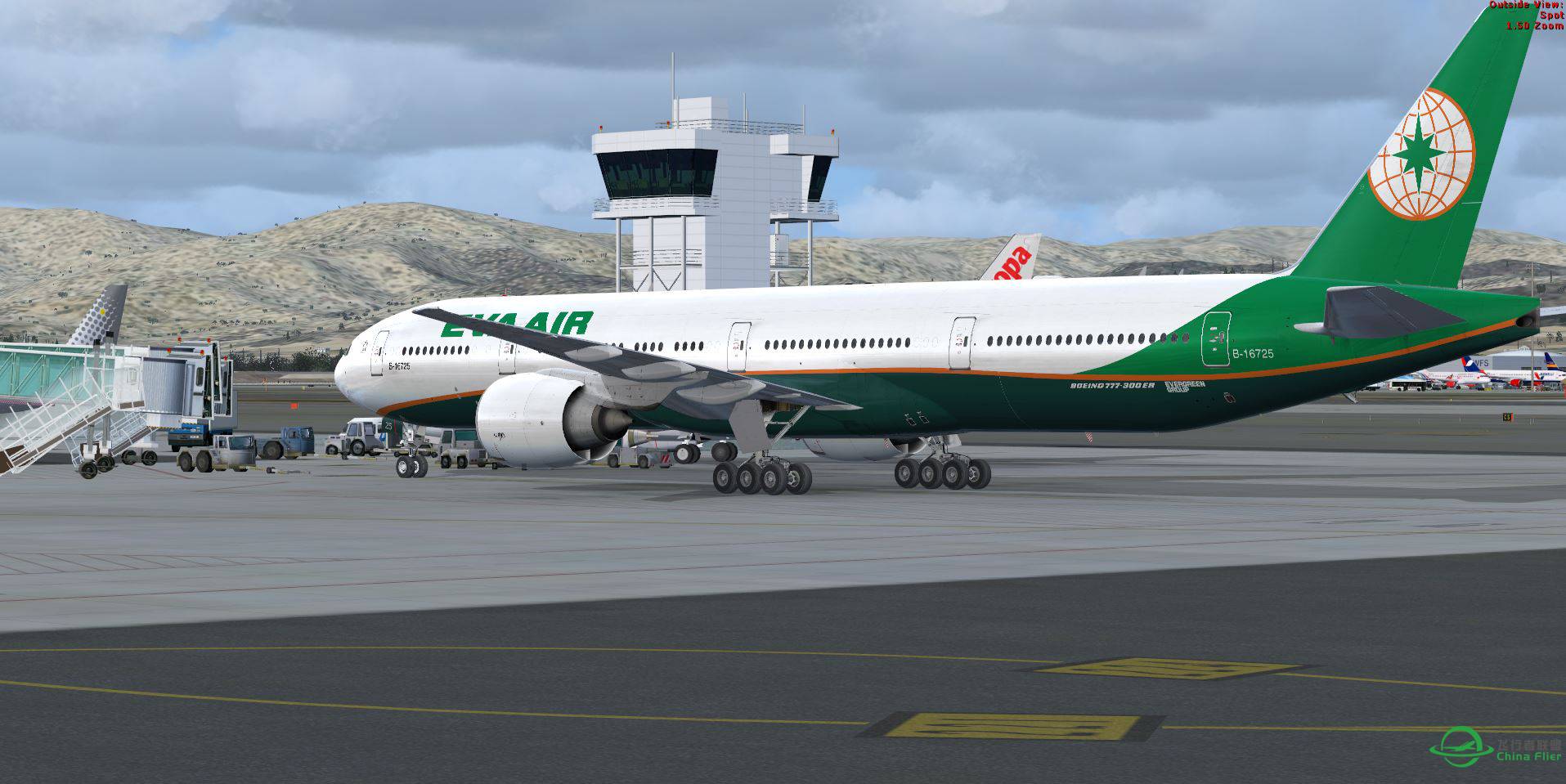 FSX LEBL B777 EVA B16725 new texture-9882 