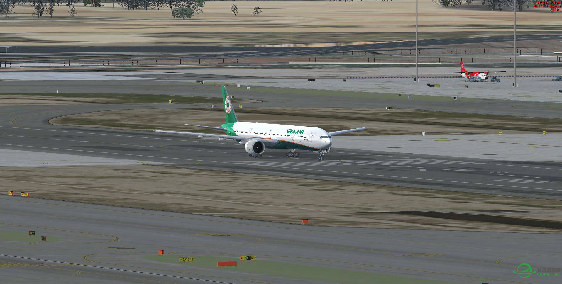 FSX LEBL B777 EVA B16725 new texture-6216 