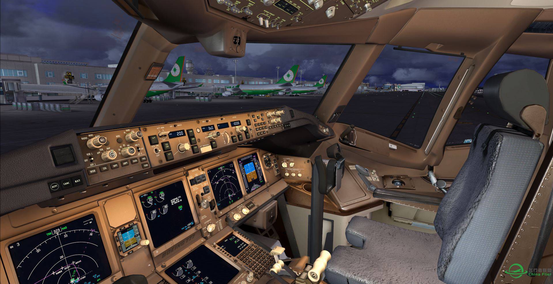 FSX RCTP with B777 EVA Kitty B16703-3705 