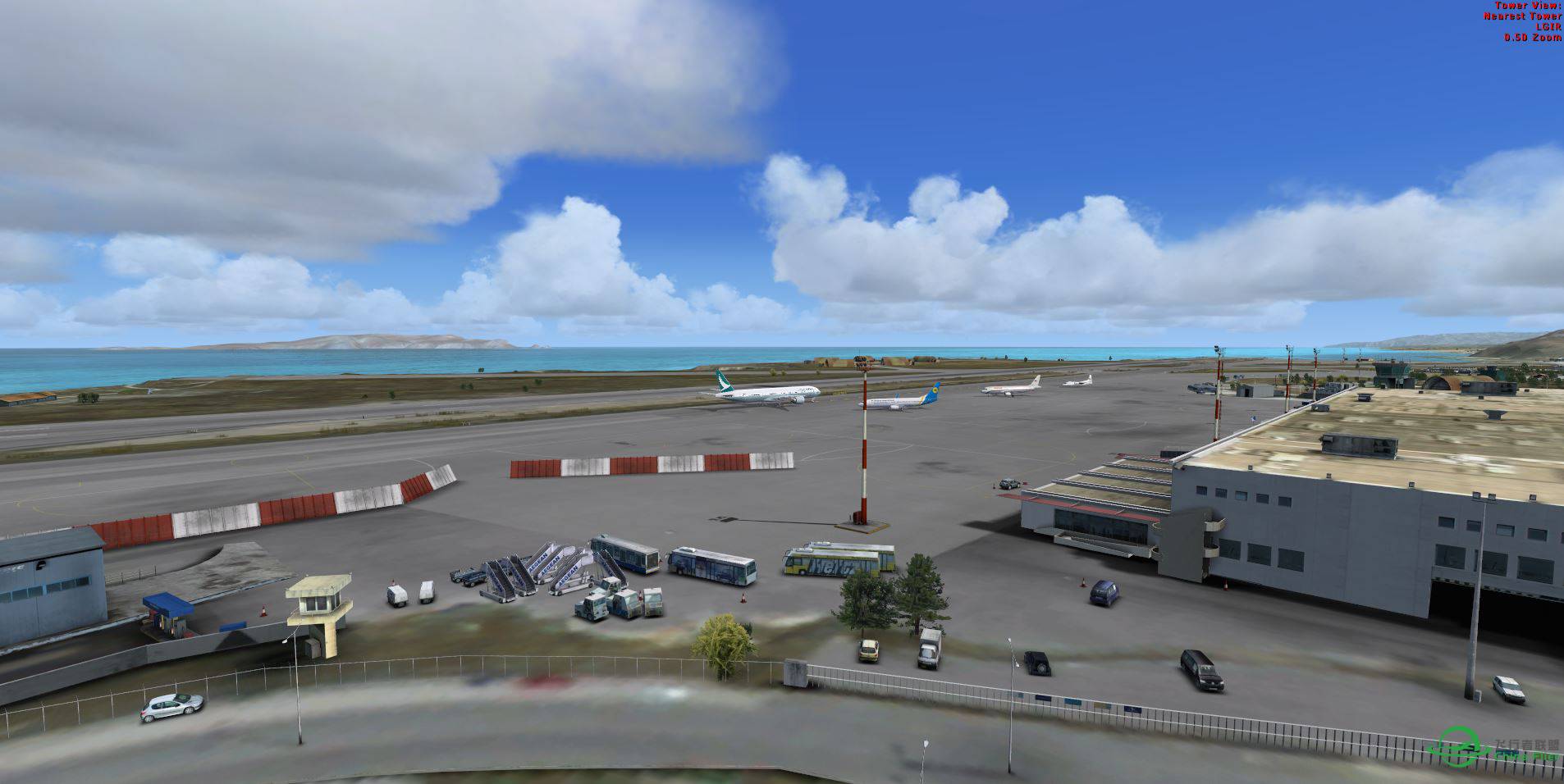 FSX B777 Cathay new texture @ LGIR-402 