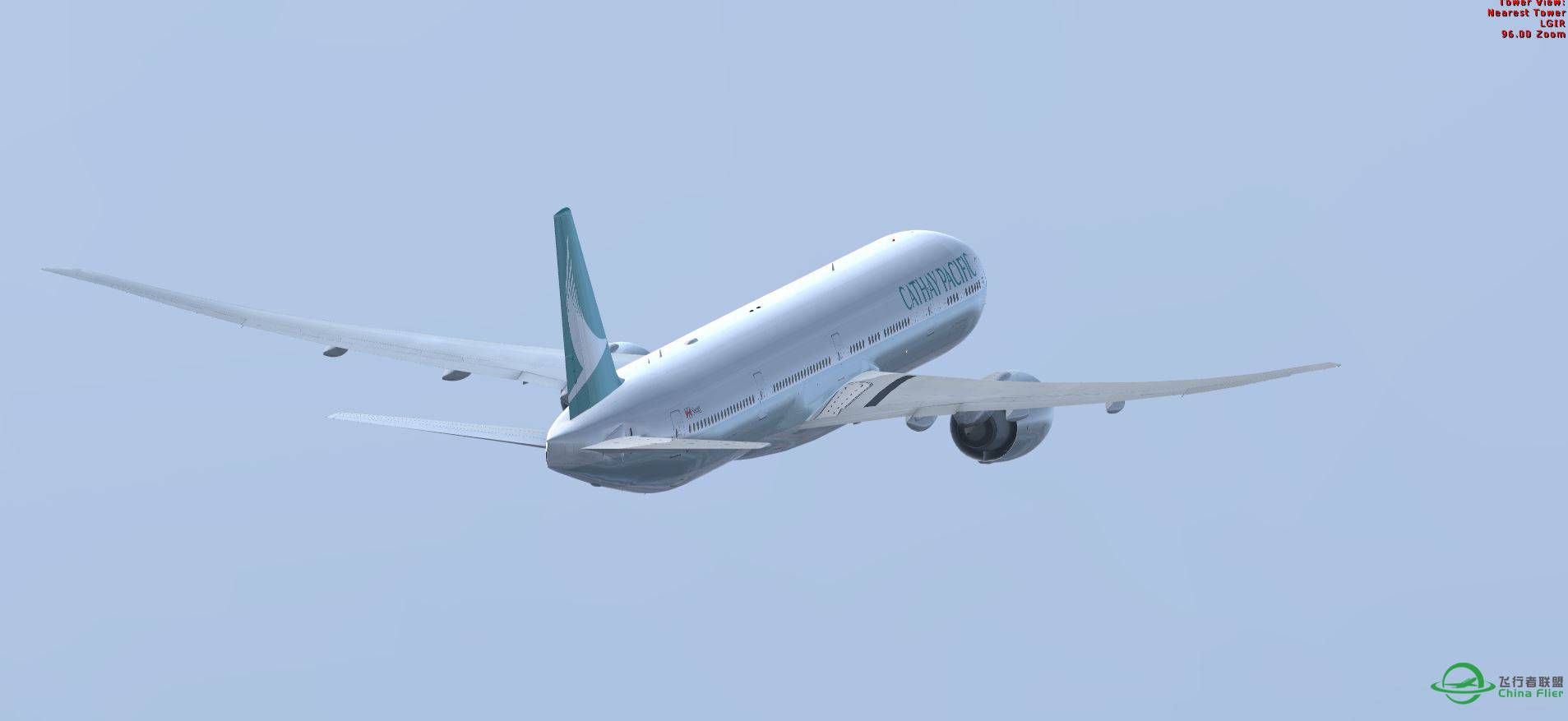 FSX B777 Cathay new texture @ LGIR-5946 