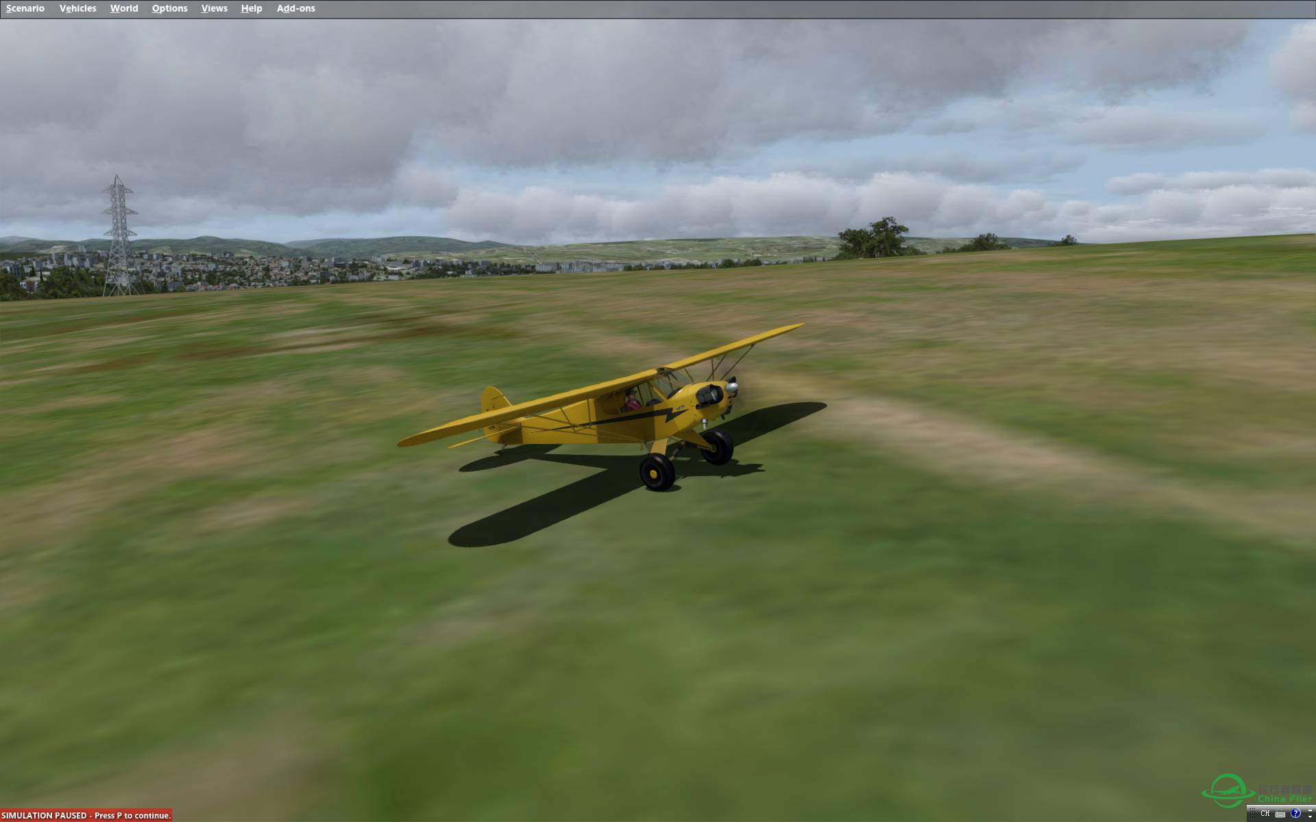 驾驶越野飞机挑战降落山顶-7140 