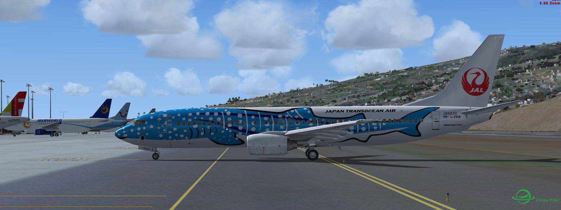 FSX B737 JAL 藍鯨 JA8939 @ LPMA-883 