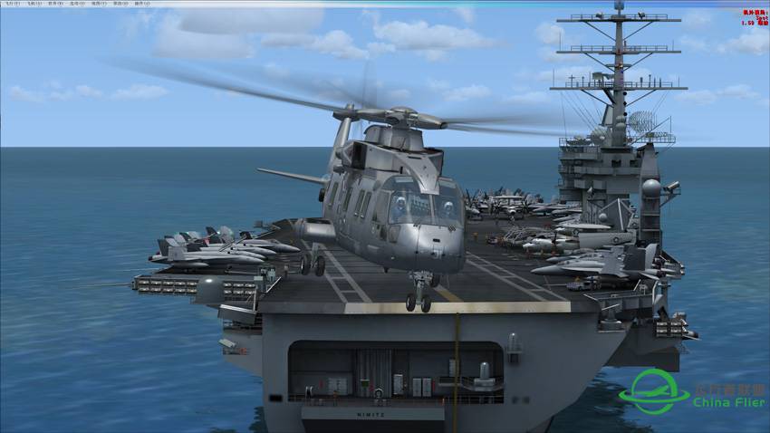 今天终于在FSX中搞定航母了，盘旋了1个小时就为欣赏欣赏-9169 