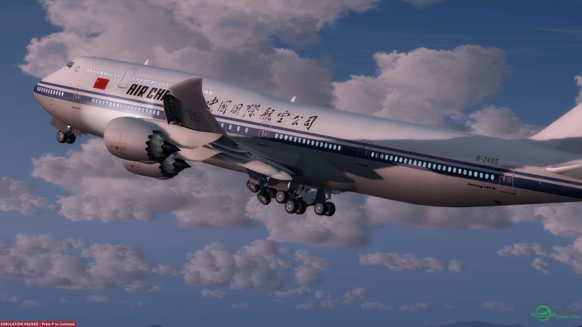 大大的744-8I白天鹅起飞了。-4913 