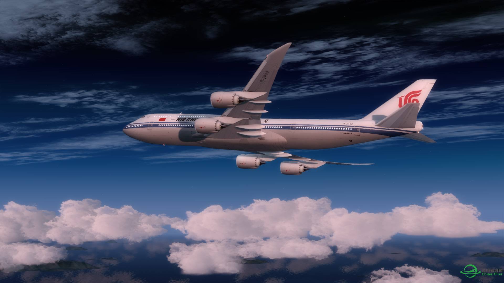 大大的744-8I白天鹅起飞了。-1848 