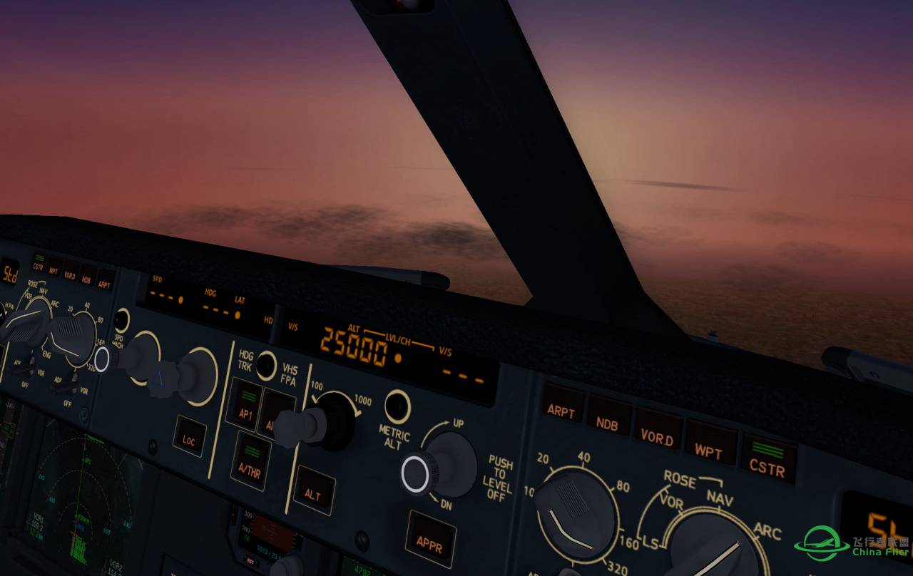 [xplane]A330黎明飞行-6543 