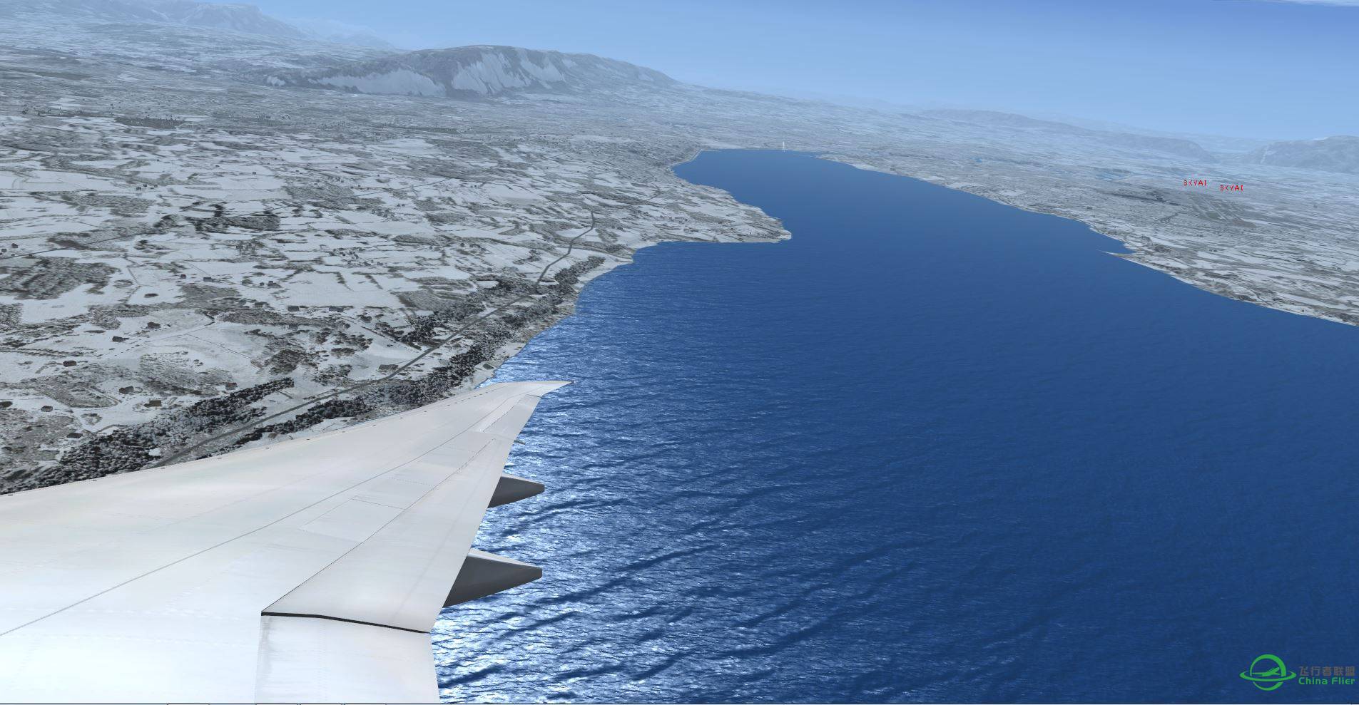 FSX B777 EVA Kitty @ LSGG-4265 