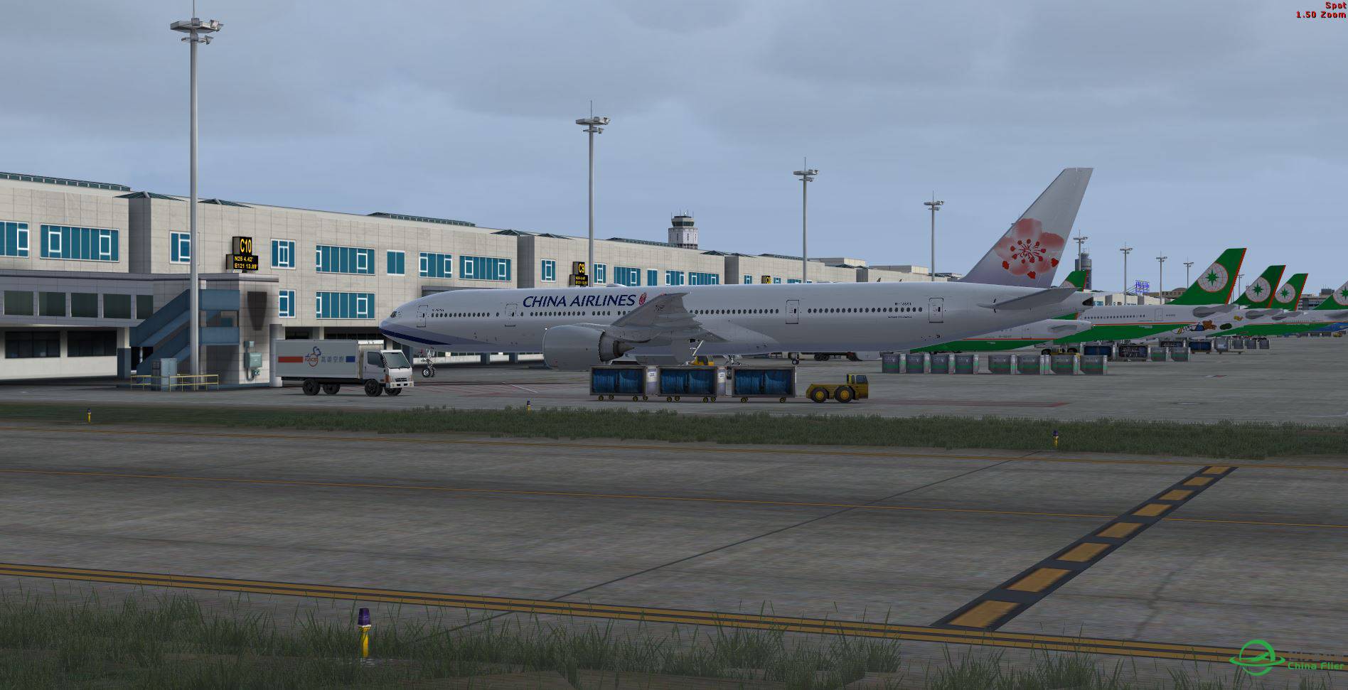 FSX B777 ChinaAirline @ RCTP part1-8777 