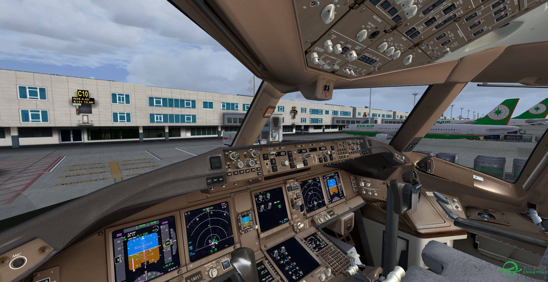 FSX B777 ChinaAirline @ RCTP part1-9597 