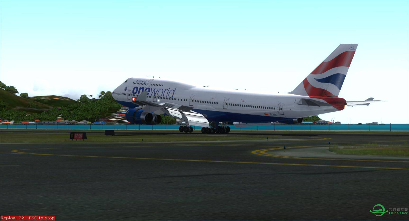 笨笨的FS9遇上Ifly747-7397 