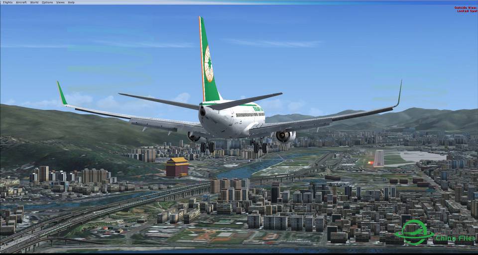 EVA OLD LIVERY PMDG 737-700 FROM RCTP TO RCSS 起降練習-3888 