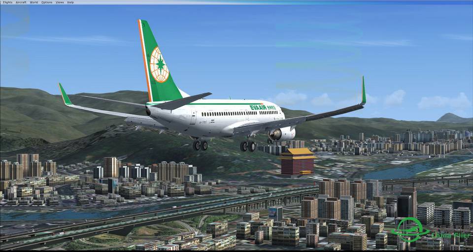 EVA OLD LIVERY PMDG 737-700 FROM RCTP TO RCSS 起降練習-7249 