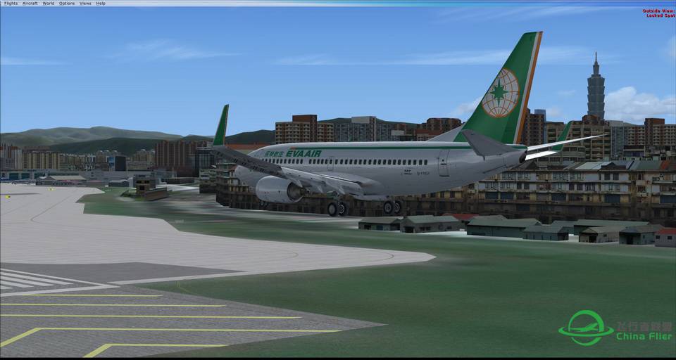EVA OLD LIVERY PMDG 737-700 FROM RCTP TO RCSS 起降練習-6679 