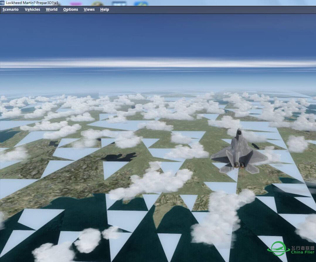 求助，为什么我刚刚安装好P3D就出现三角形，以下是图片.-3145 