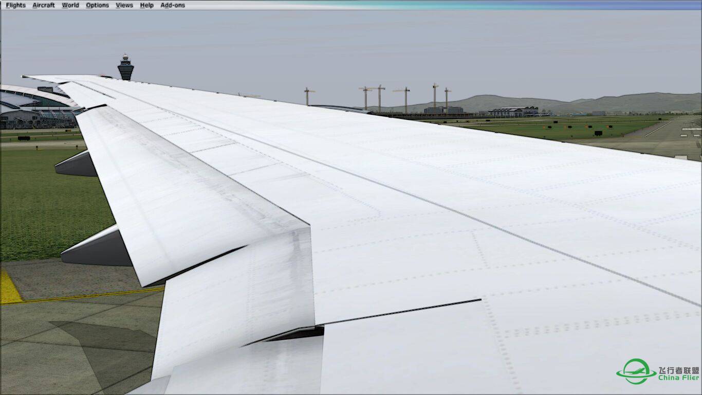 波音777-200LR广州离场 前往香港-4043 