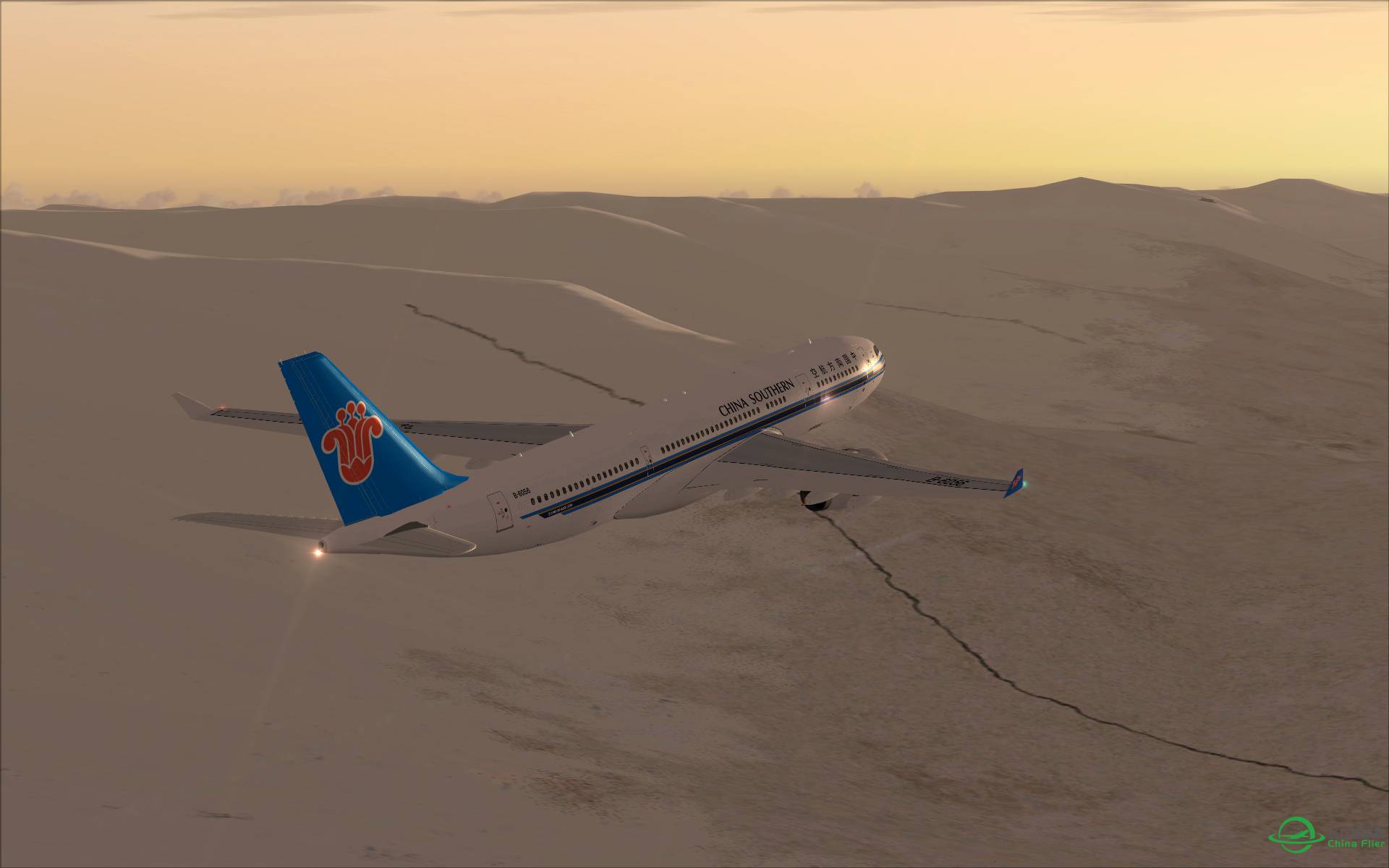 南方航空A330-200 乌鲁木齐-成都-1756 